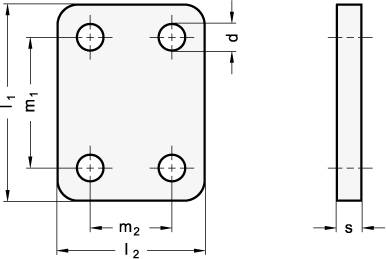 GRUNDPLATTE FÜR KNIEHEBELMODUL