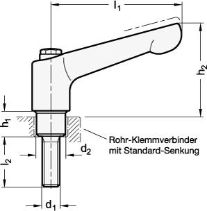 EDELSTAHL-KLEMMHEBELSET