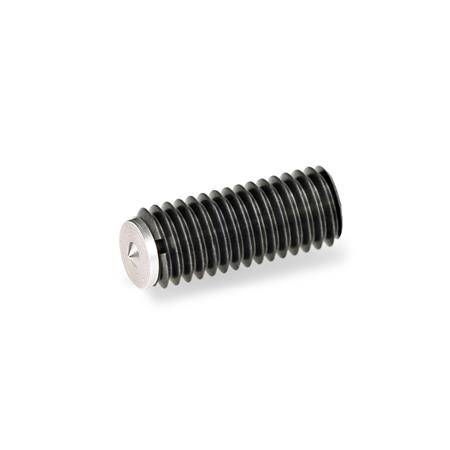 GEWINDESTIFT, DRUCKZAPFEN MIT SPITZE