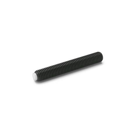 Gewindestift M3 x 10, mit Kunststoff (POM) Druckzapfen, Stah