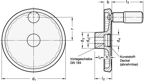SCHEIBENHAND, SCHWARZ-STRUKTUR BESCHICHTET