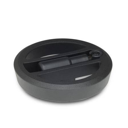 UMLEGGRIFF-SPEICHENRAD, SCHWARZ MATT KU-BESCHICHT.