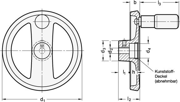SPEICHENHANDRAD FÜR LINEAREINHEIT Ø40