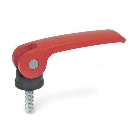 Schnellspanner / Exzenterspanner 101 x M10 x 35 Form B, rot