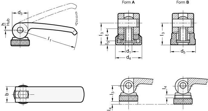 EXZENTERSPANNER, AUFLAGESCHEIBE VERSTELLBAR