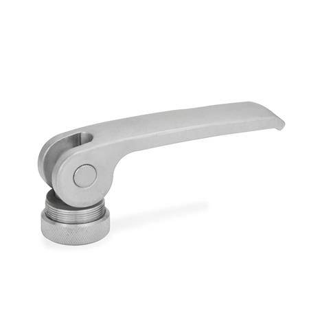 EDELSTAHL-EXZENTERSPANNER, AUFLAGESCH. VERSTELLBAR