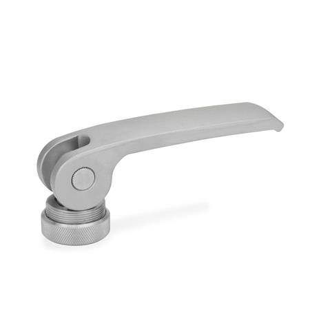 EDELSTAHL-EXZENTERSPANNER, AUFLAGESCH. VERSTELLBAR