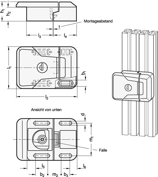 FALLENVERSCHLUSS MIT SCHLOSS