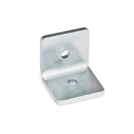 WINKEL 90° MIT BOHRUNGEN, VERZINKT-BLAU PASSIV