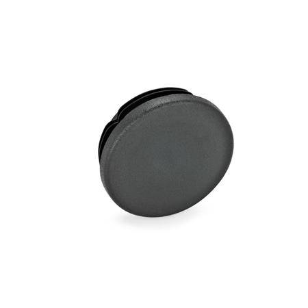 Endstopfen für Rundrohre Ø 18 mm, schwarz