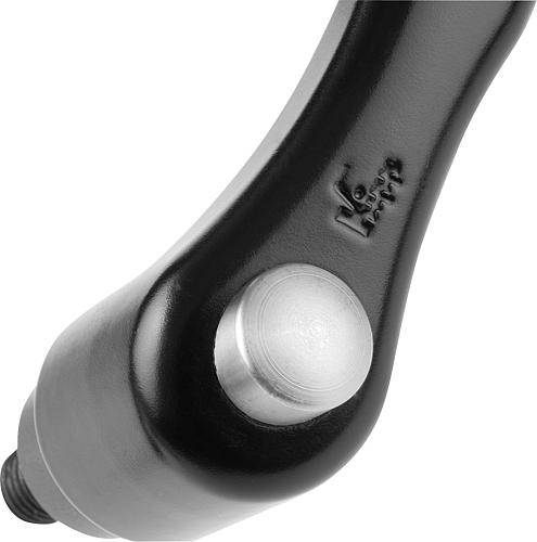 Klemmhebel 65, M8 x 30 mit Schutzkappe Edelstahl, schwarz se