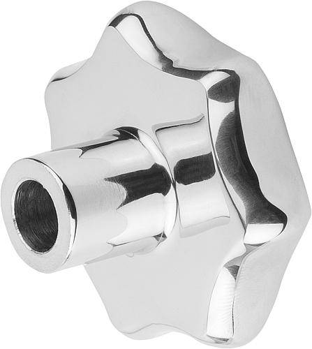 Sterngriff 50, 10H7, Form B - Drurchgangsbohrung, Edelstahl