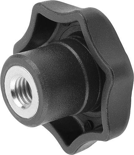 Sterngriff 50, M10 mit Innengewinde, Form K, Biopolymer, sch
