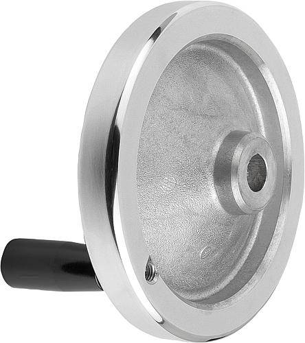 Scheibenhandrad Ø 100, Passbohrung 10H7, mit festem Zylinder