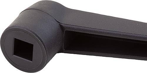 Klemmhebel 110 mm, unverstellbar mit Innenvierkant 12 mm, Ku