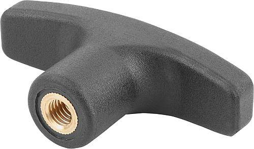 T-Griff 80, M10, Thermoplast glasfaserverstärkt, schwarz