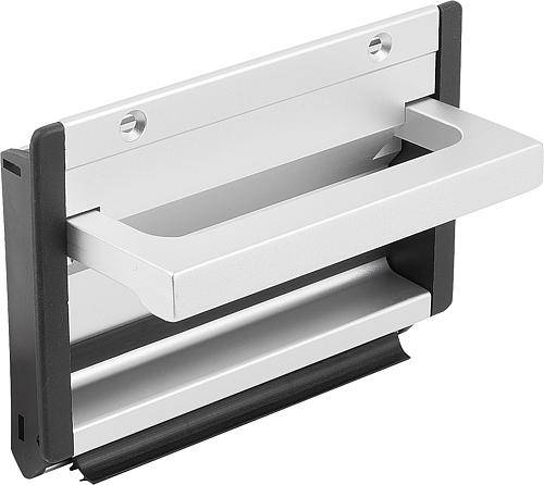 Schallengriff 100 x 90 mm, Form B anschraubbar, Aluminium na