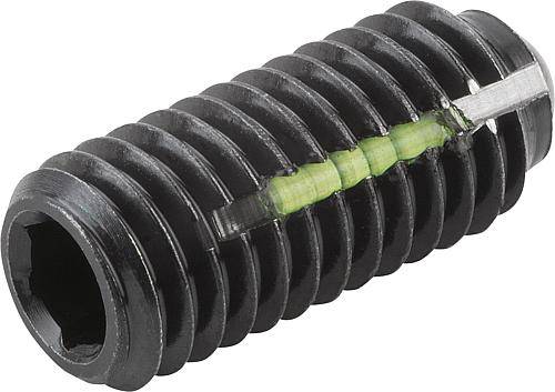 FEDERNDES DRUCKSTÜCK STANDARD FEDERKRAFT,LONG-LOK D=M06 L=15