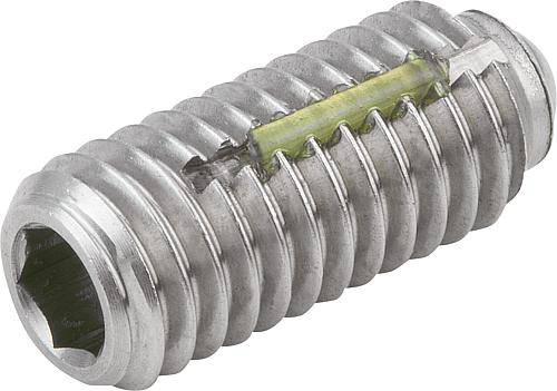 Federnde Druckstücke M5 mit Innensechskant u. Kugel, Standar