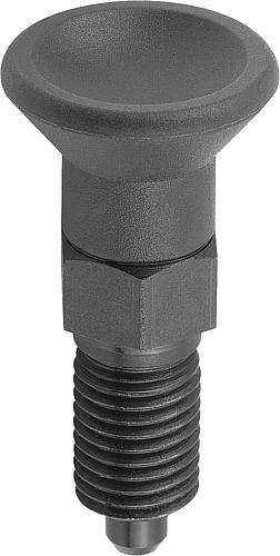 Arretierbolzen Ø 6, M12 x 1,5 Form A ohne Rastnut, ohne Kon