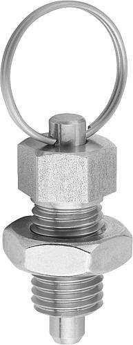 Arretierbolzen 5, M10 x 1, Form S, Edelstahl