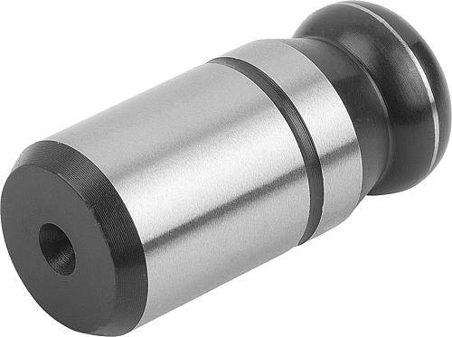 Aufnahmebolzen Ø 30 mm, Form A mit Kugelansatz, Stahl