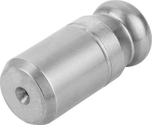 Aufnahmebolzen Ø 6 mm, Form A mit Kugelansatz, Edelstahl