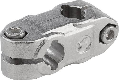 Kreuzklemmstück A=20,1 , B=20,1, Form A, Edelstahl Feinguss