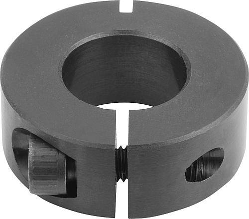 Klemmring, außen geschlitzt Ø 12, mit Klemmhebel, Stahl