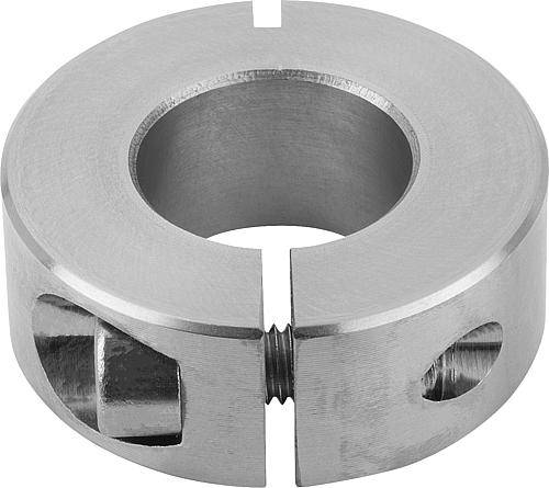 Klemmringe geschlitzt Ø 25 mm, Form B, Edelstahl