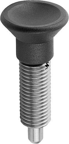 Arretierbolzen 6, M12x1,5, Form G - ohne Kontermutter, Edels