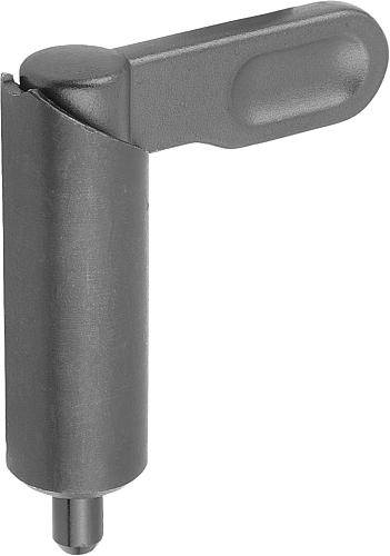 Sperrriegel Ø 4, Hülse Ø 10 mm, Form E Griff unbeschichtet,