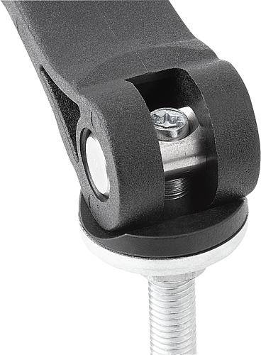 Exzenterhebel 70 einstellbar, M6 x 30 mit Außengewinde, schw