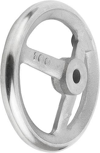 HANDRAD DIN950, D1=100 PASSBOHRUNG, D2=10H7, GRAUGUSS, OHNE