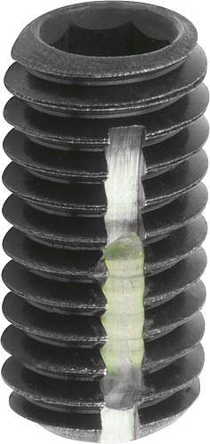 Gewindestift M3 x 6, LONG-LOK, Stahl blank, EN ISO 4026 / DI