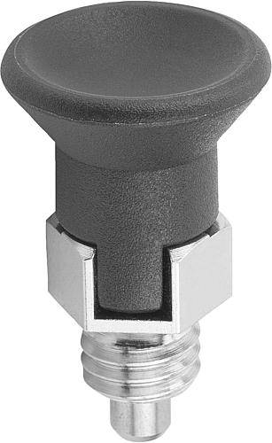 Arretierbolzen Ø 4, M8, Form C - mit Rastnut, ohne Kontermut