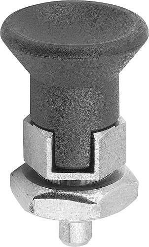 Arretierbolzen Ø 4, M8, Form C - mit Rastnut, ohne Kontermut