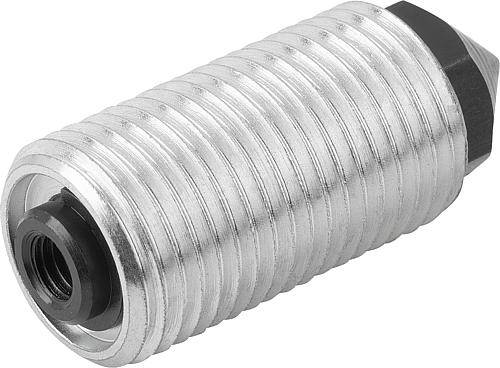 Federnde Zug- und Druckstücke M12x1,5 mit Verdrehsicherung F