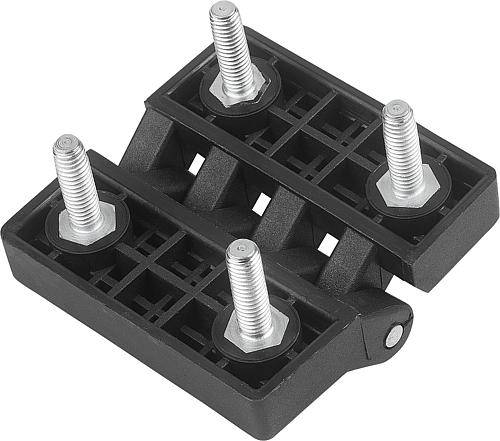 Scharniere aus Kunststoff mit Befestigungsschraube 64 x 64,