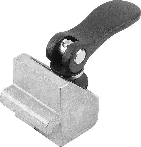 Klemmwinkel mit Klemmhebel für Nutbreite 8 mm, 36 x 32 x 36,