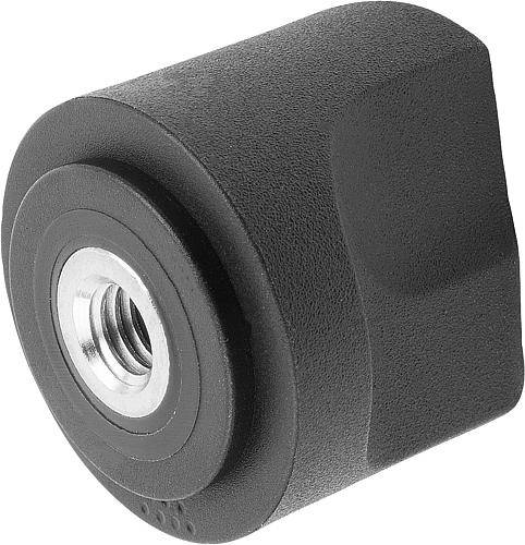 Griffmutter Ø 25 mm, M6, Stahlbuchse verzinkt, Thermoplast