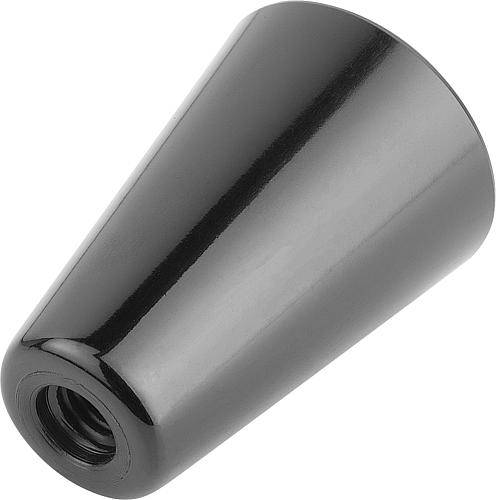 KONUSKNOPF FESTSTEHEND D=M05, D1=20, DUROPLAST SCHWARZ