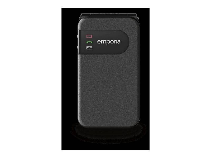 Emporia SIMPLICITYglam 2G (V227-2G), black, Gro?tastenklapphandy RAM 32 MB, Drei Kurzwahltasten, Automatische Rufannahme bei Aufklappen des Ger?ts