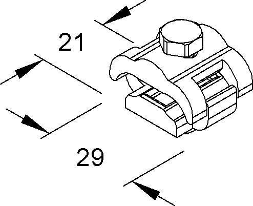 Niedax Gitterrinnen-Erdungsklemme GTEKM 6X25