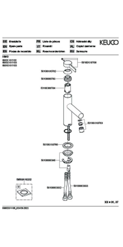 KEUCO EH-WT-MI 210 IXMO Pure sw ma o Zugstange