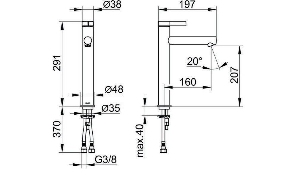 KEUCO EH-WT-MI 210 IXMO Pure sw ma o Zugstange