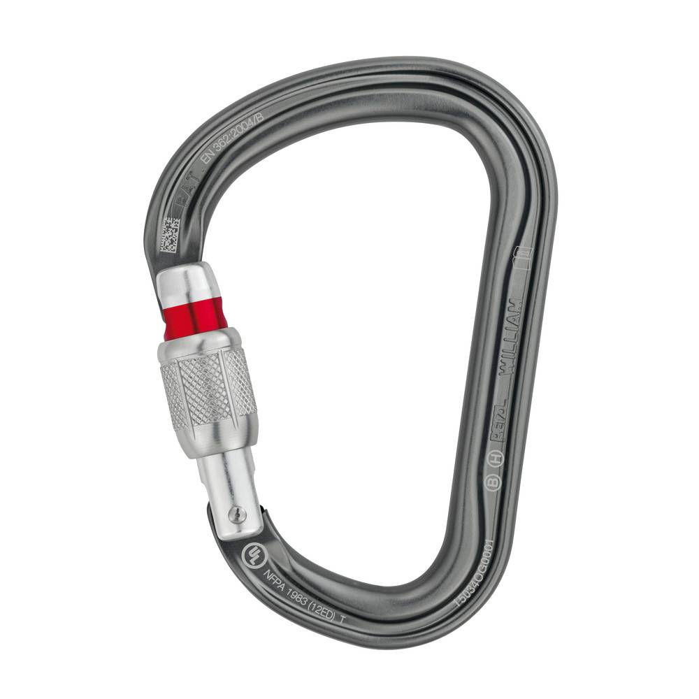 Petzl Aluminium-Karabiner WILLIAM, Screw-Lock