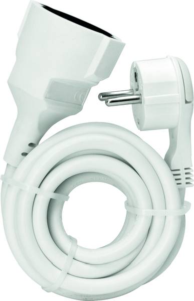 PROTEC.class Schutzkontakt-Flachstecker PSKFL2w H05VV-F 2m weiss