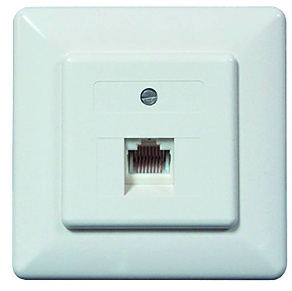 PUAE Anschlussdose 1xRJ45 8(8) UP cw
