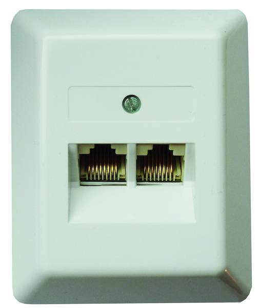 PUAE Anschlussdose AP 2xRJ45 2x8(8) rw